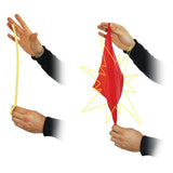 Rope to silk hanky magic trick