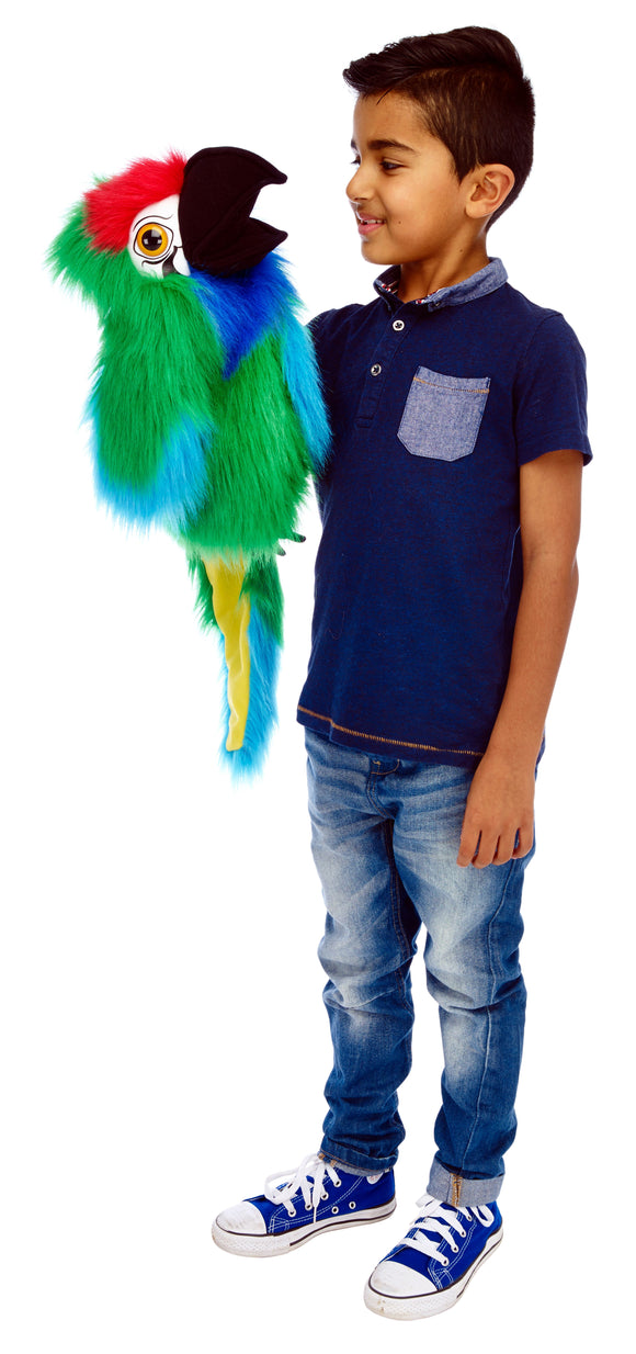 Minty the Parrot Large Hand Puppet 74 cm (code 173)