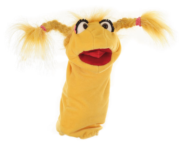 Daisy Yellow Hand Puppet with Pigtails 38cm (code 106)